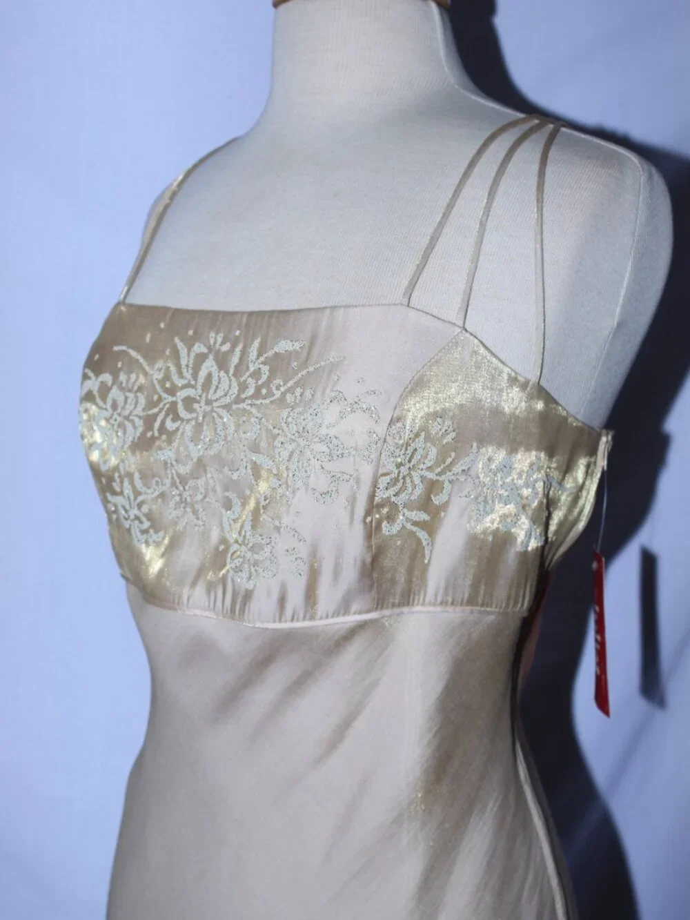 Juliet #1937 Floor Length Formal Evening Gown-Size 2X-GOLD-NWT - Picture 4 of 6